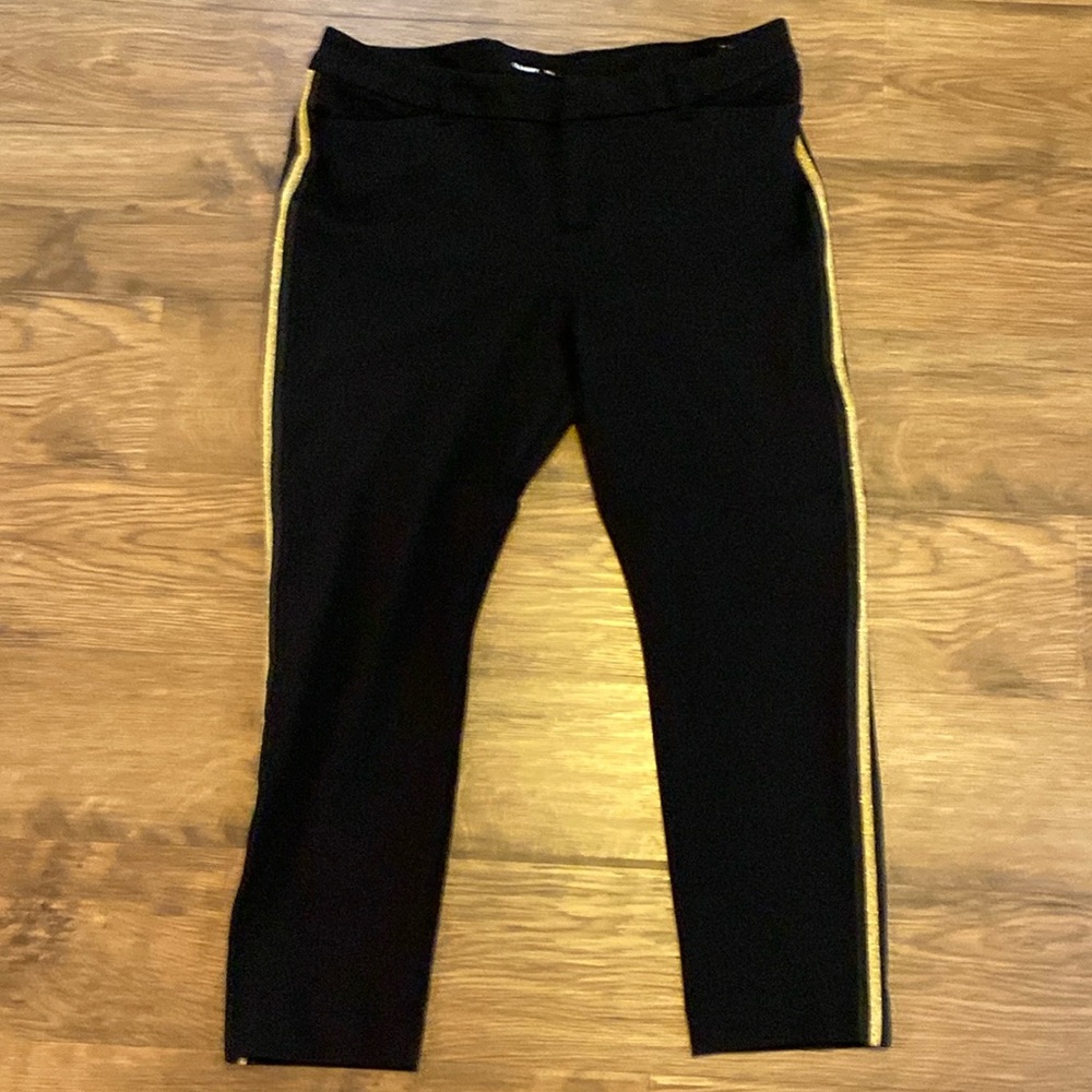 Old Navy Pixie black with gold stripe dress pants